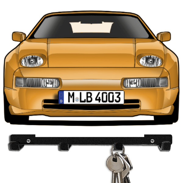 928 Fastback Schlüsselboard personalisiert mit Auto u. Kennzeichen!