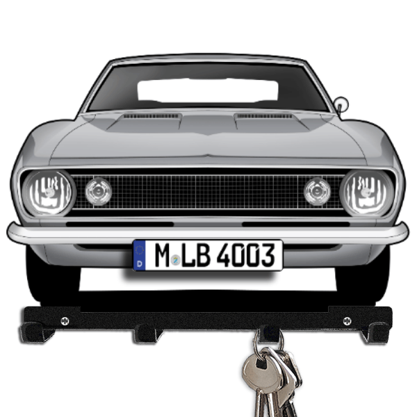 Camaro Schlüsselboard personalisiert mit Auto u. Kennzeichen!