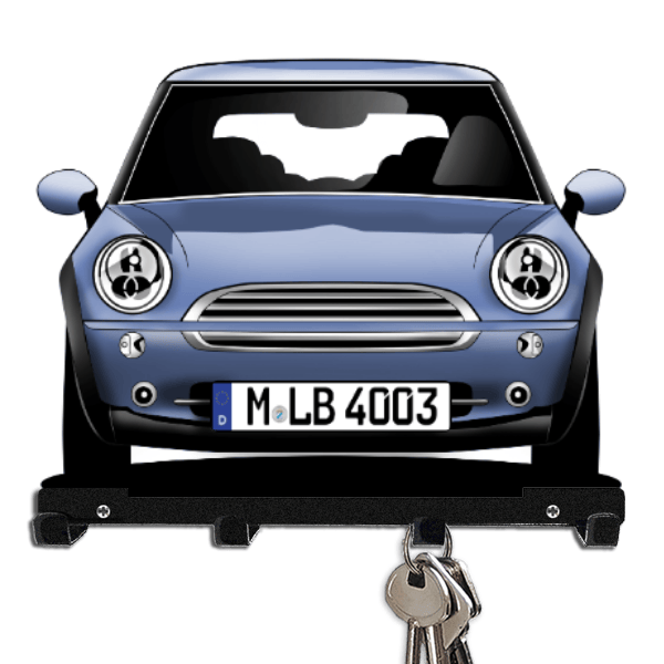 Cooper S Schlüsselboard personalisiert mit Auto u. Kennzeichen!