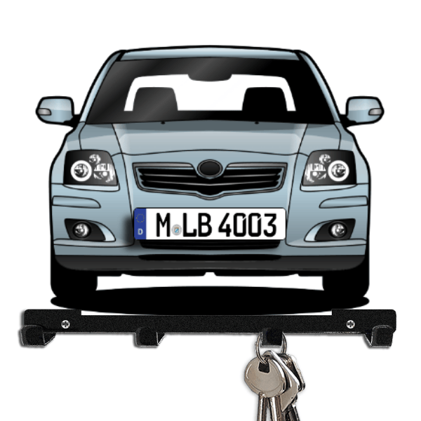 Avensis Limousine Schlüsselboard personalisiert mit Auto u. Kennzeichen!
