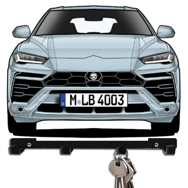 Urus Schlüsselboard personalisiert mit Auto u. Kennzeichen!