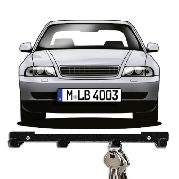 A4 Limousine Schlüsselboard personalisiert mit Auto u. Kennzeichen!