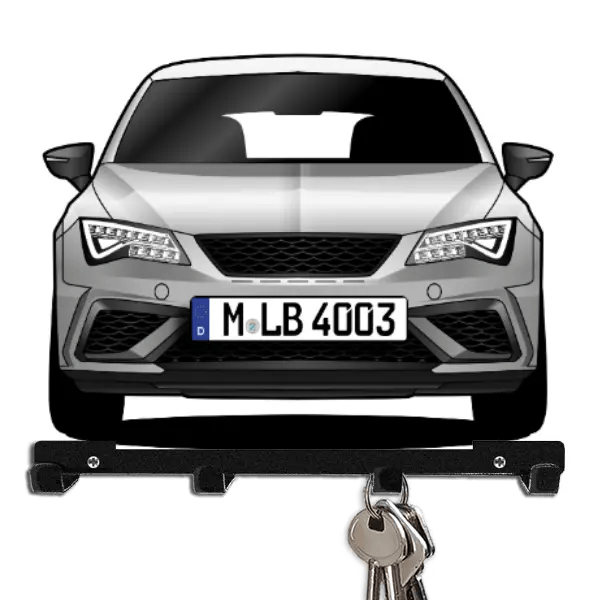 Leon Cupra R Schlüsselboard personalisiert mit Auto u. Kennzeichen!