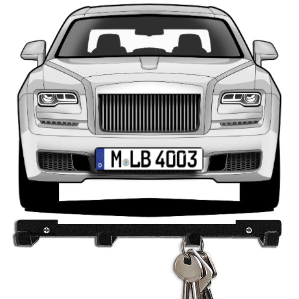 Ghost Schlüsselboard personalisiert mit Auto u. Kennzeichen!