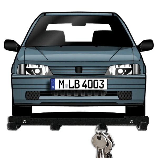 106 Rallye Schlüsselboard personalisiert mit Auto u. Kennzeichen!