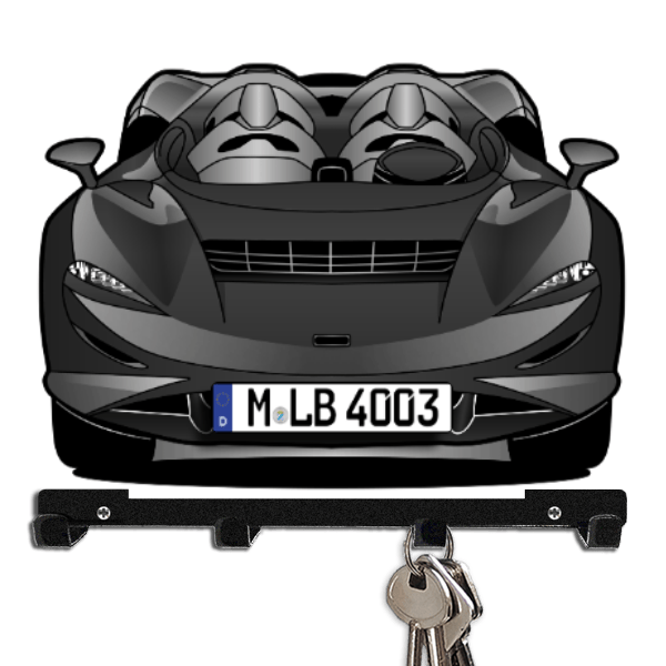 Elva Schlüsselboard personalisiert mit Auto u. Kennzeichen!