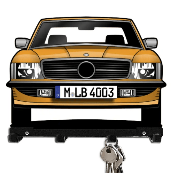 500 SL Coupe Schlüsselboard personalisiert mit Auto u. Kennzeichen!