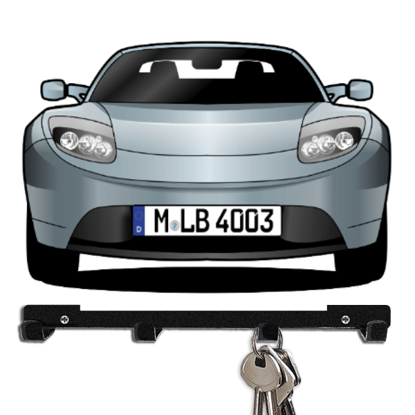 Roadster Schlüsselboard personalisiert mit Auto u. Kennzeichen!