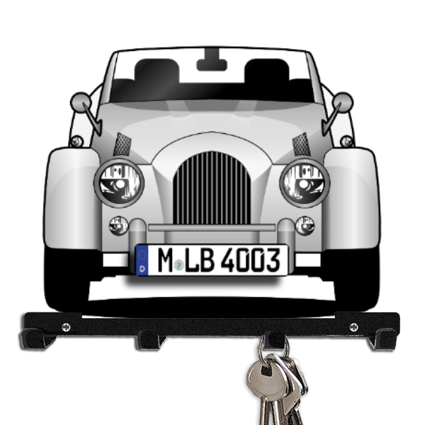 Plus 4 Schlüsselboard personalisiert mit Auto u. Kennzeichen!