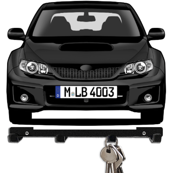 WRX STI Schlüsselboard personalisiert mit Auto u. Kennzeichen!