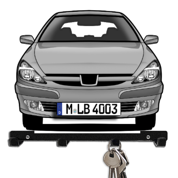 607 Schlüsselboard personalisiert mit Auto u. Kennzeichen!