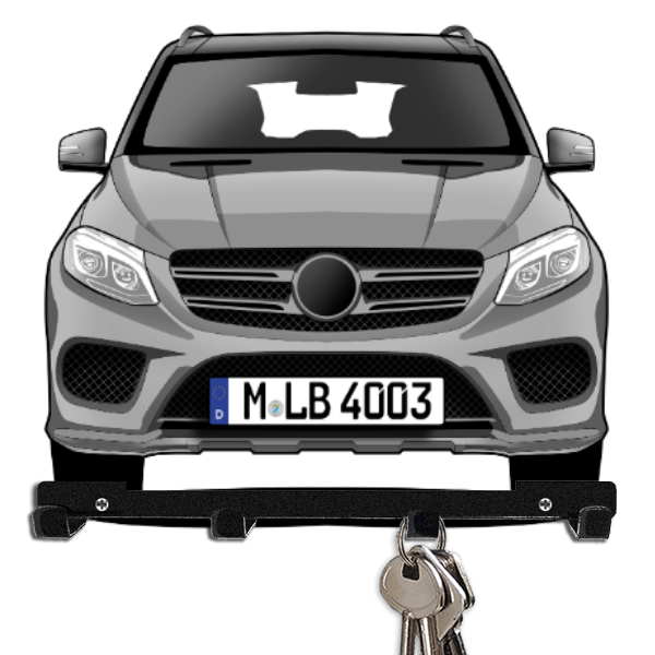 GLE Schlüsselboard personalisiert mit Auto u. Kennzeichen!