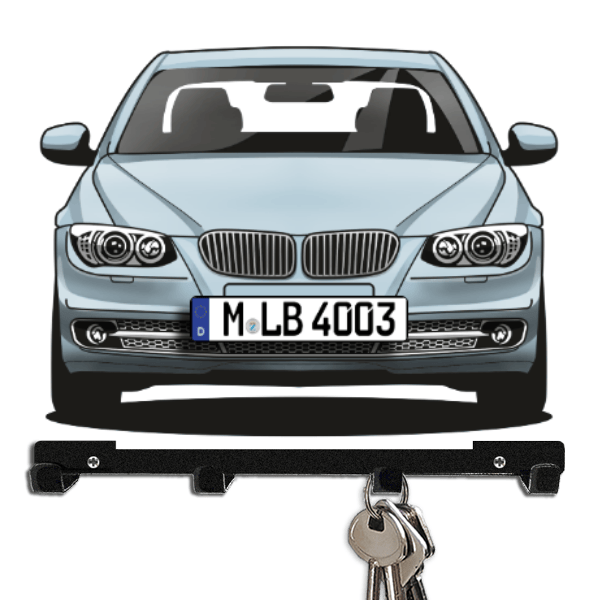 3er Reihe Coupe Schlüsselboard personalisiert mit Auto u. Kennzeichen!