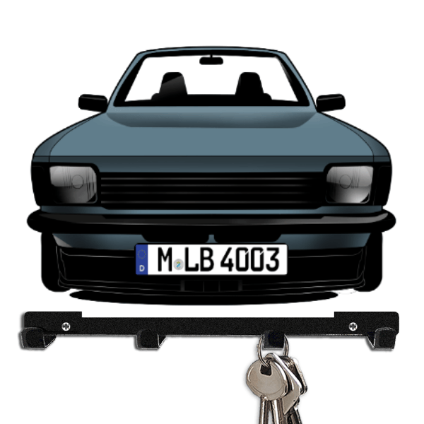 Kadett Limousine Schlüsselboard personalisiert mit Auto u. Kennzeichen!