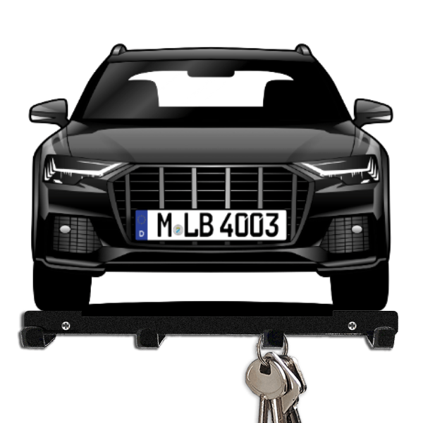 A6 Allroad Quattro Schlüsselboard personalisiert mit Auto u. Kennzeichen!