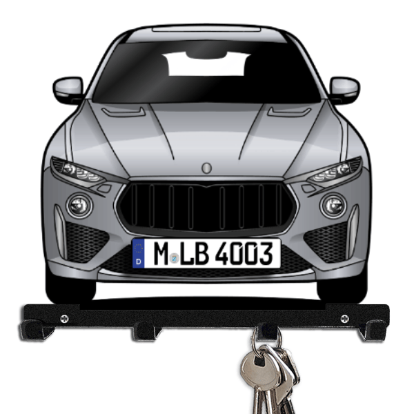 Levante Trofeo Schlüsselboard personalisiert mit Auto u. Kennzeichen!