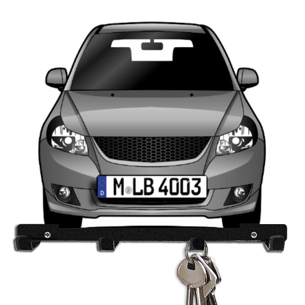 SX4 Limousine Schlüsselboard personalisiert mit Auto u. Kennzeichen!