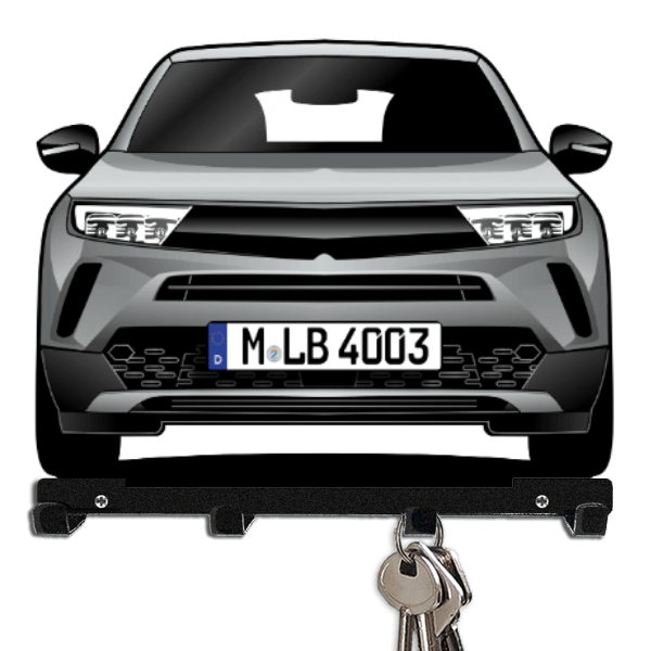 Mokka Schlüsselboard personalisiert mit Auto u. Kennzeichen!