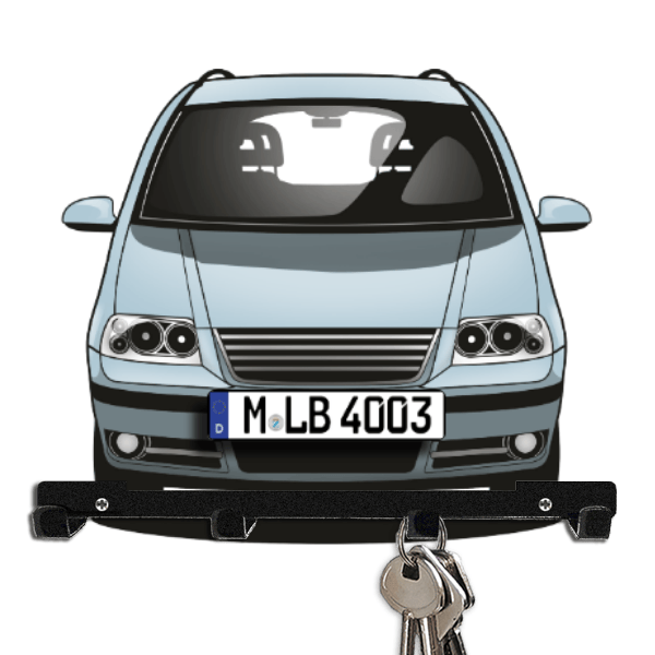 Sharan Schlüsselboard personalisiert mit Auto u. Kennzeichen!