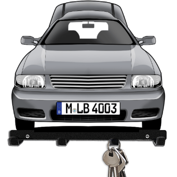 Caddy Schlüsselboard personalisiert mit Auto u. Kennzeichen!