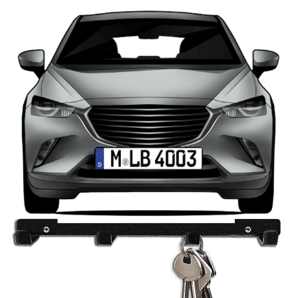 CX-3 Schlüsselboard personalisiert mit Auto u. Kennzeichen!