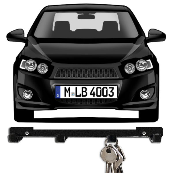 Aveo (5-Türer) Schlüsselboard personalisiert mit Auto u. Kennzeichen!