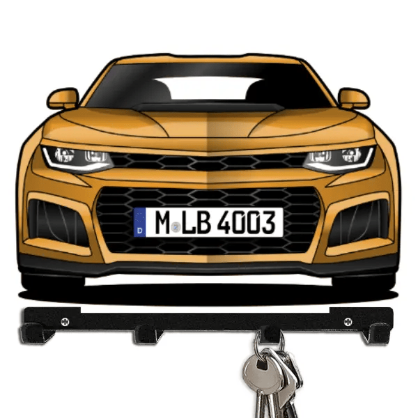 Camaro RS Coupe Schlüsselboard personalisiert mit Auto u. Kennzeichen!