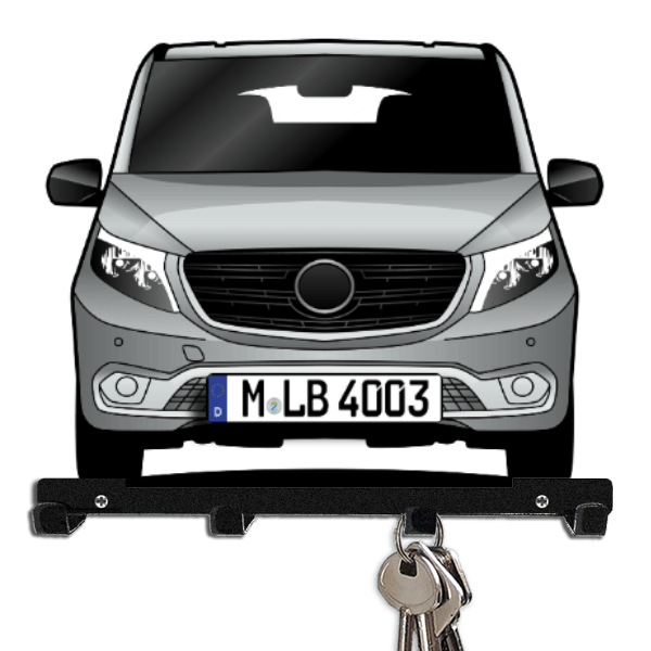 eVito Schlüsselboard personalisiert mit Auto u. Kennzeichen!