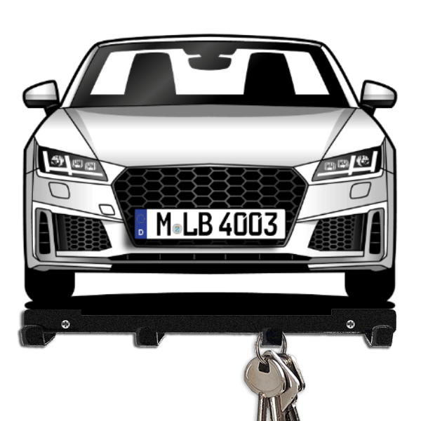 TTS Cabriolet Schlüsselboard personalisiert mit Auto u. Kennzeichen!