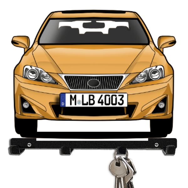 IS Schlüsselboard personalisiert mit Auto u. Kennzeichen!