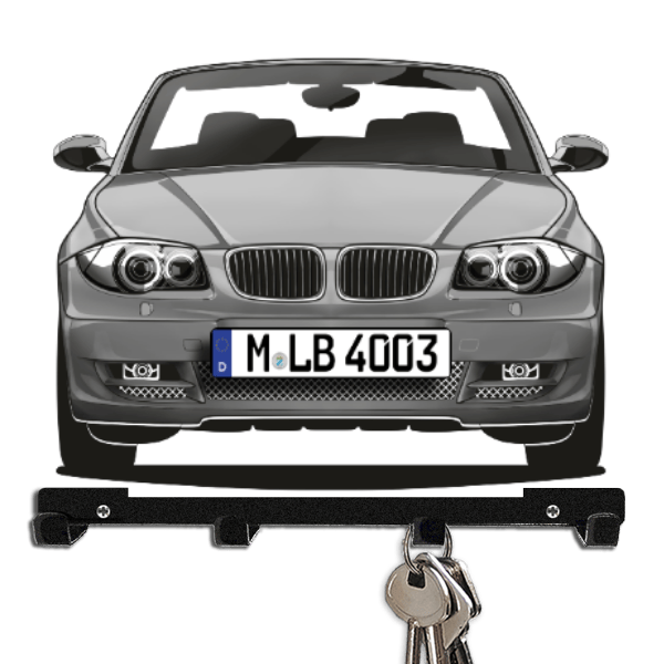 1er Reihe Cabriolet Schlüsselboard personalisiert mit Auto u. Kennzeichen!
