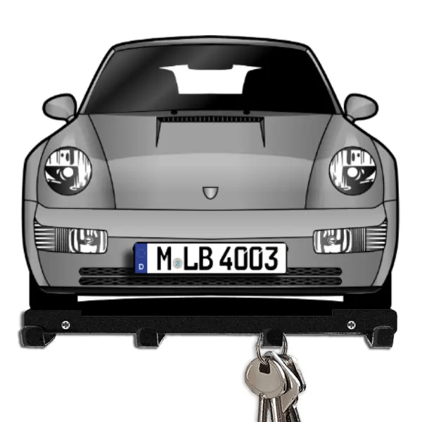 911 964 Coupe Schlüsselboard personalisiert mit Auto u. Kennzeichen!