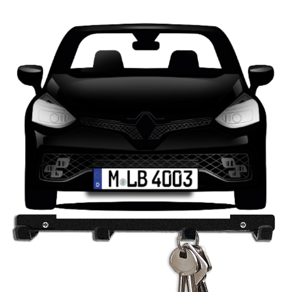 Clio RS Schlüsselboard personalisiert mit Auto u. Kennzeichen!