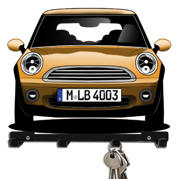 Cooper S Schlüsselboard personalisiert mit Auto u. Kennzeichen!