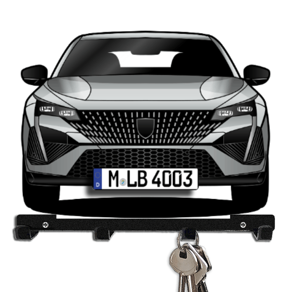 408 Schlüsselboard personalisiert mit Auto u. Kennzeichen!