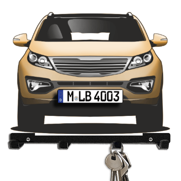 Sportage Schlüsselboard personalisiert mit Auto u. Kennzeichen!