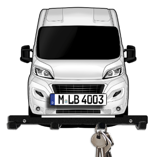 Ducato Schlüsselboard personalisiert mit Auto u. Kennzeichen!