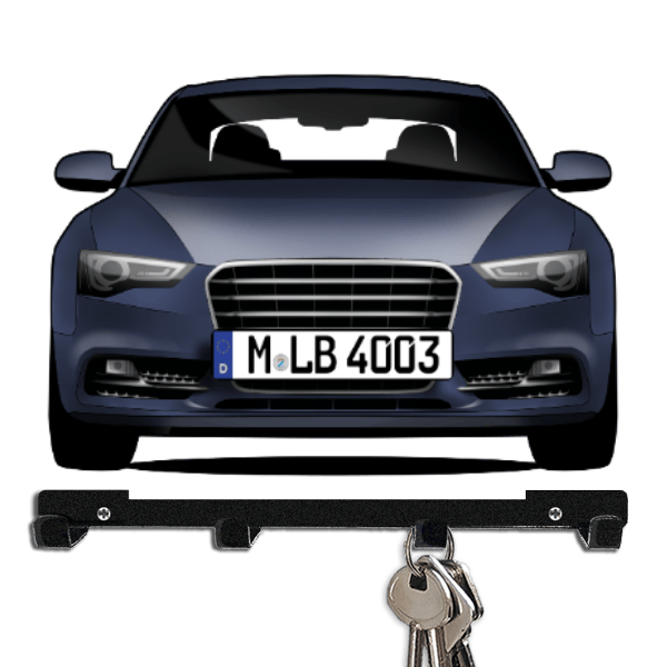 A5 Sportback Schlüsselboard personalisiert mit Auto u. Kennzeichen!