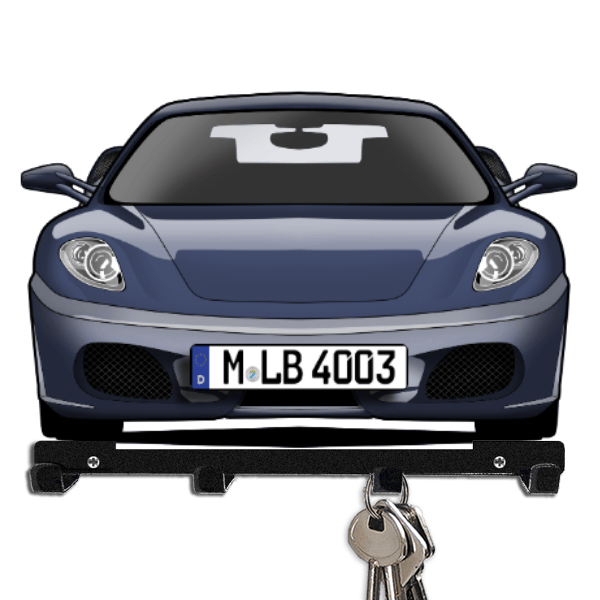 F430 Coupe Schlüsselboard personalisiert mit Auto u. Kennzeichen!