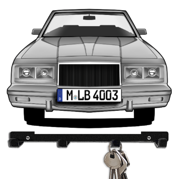 Lebaron Cabriolet Schlüsselboard personalisiert mit Auto u. Kennzeichen!