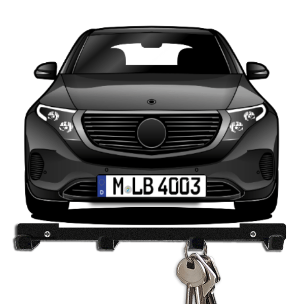 EQC Schlüsselboard personalisiert mit Auto u. Kennzeichen!