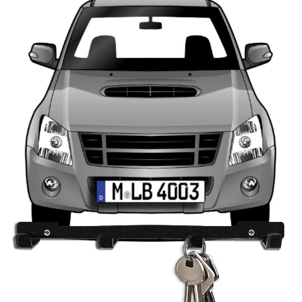 D-Max Schlüsselboard personalisiert mit Auto u. Kennzeichen!