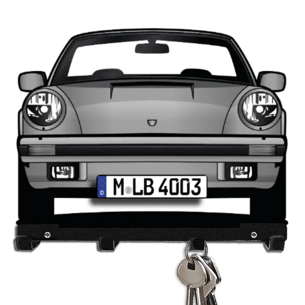 911 Cabriolet Schlüsselboard personalisiert mit Auto u. Kennzeichen!
