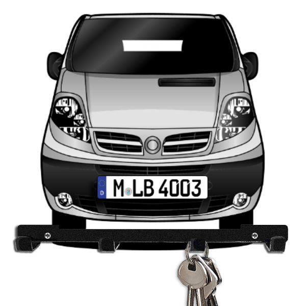 Primastar Schlüsselboard personalisiert mit Auto u. Kennzeichen!