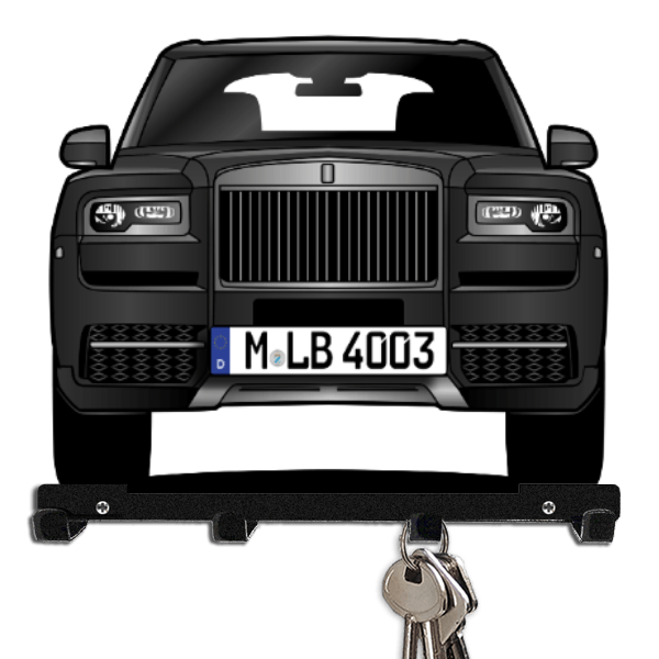Cullinan Schlüsselboard personalisiert mit Auto u. Kennzeichen!