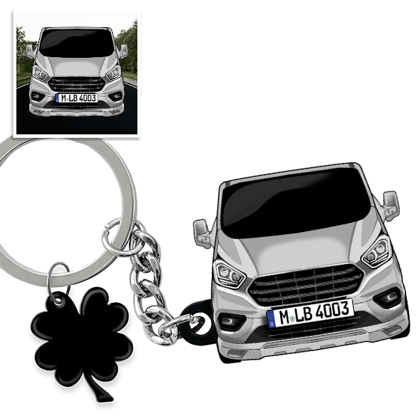 Tourneo Custom Sport Schlüsselanhänger in Form deines Autos u. Kennzeichen