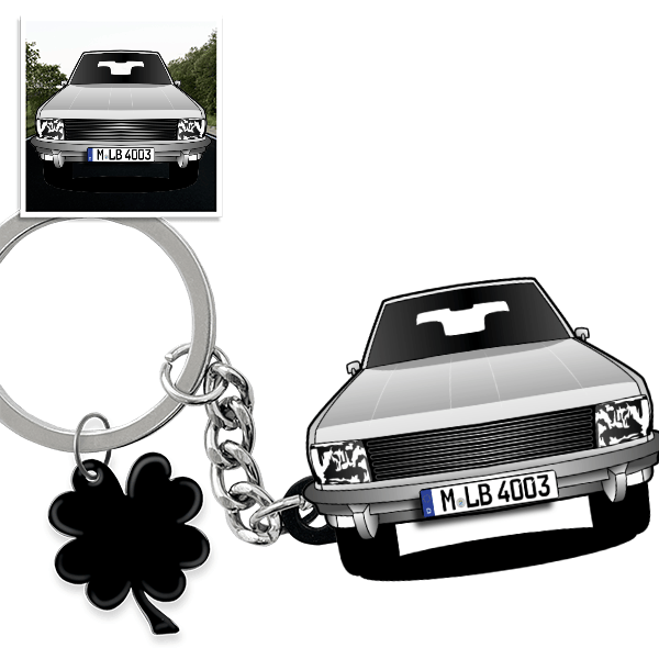 20 (5-Türer) Schlüsselanhänger in Form deines Autos u. Kennzeichen