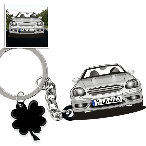 1400 GTR Schlüsselanhänger in Form deines Autos u. Kennzeichen