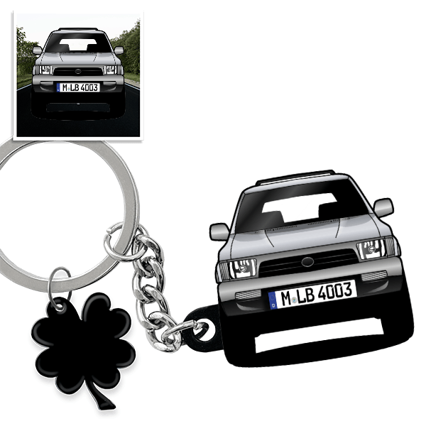 4Runner Schlüsselanhänger in Form deines Autos u. Kennzeichen