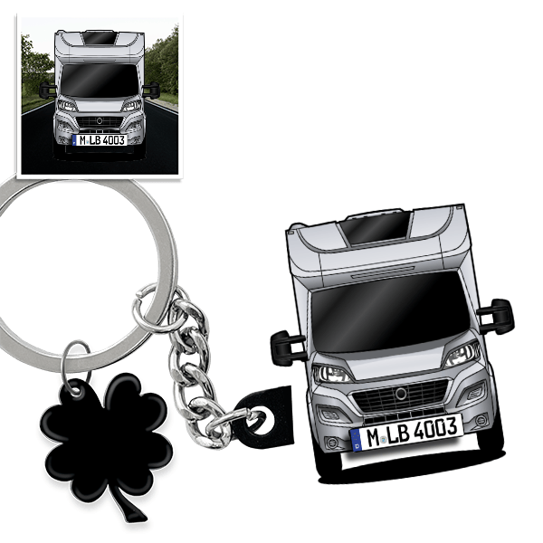 Kreos Schlüsselanhänger in Form deines Autos u. Kennzeichen